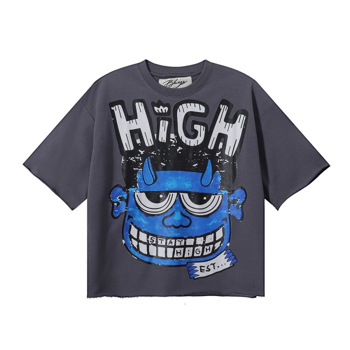 Cartoon Devil Face Print Tee 2 colors 28874559