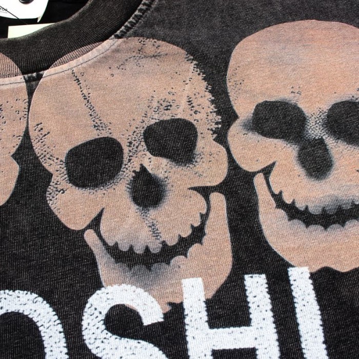Flame Skull Print Washed Tee 28874711