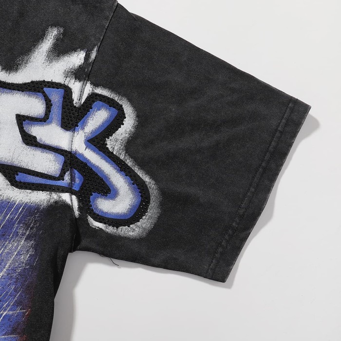 Lion Rugby Player Print Washed Tee 28874481