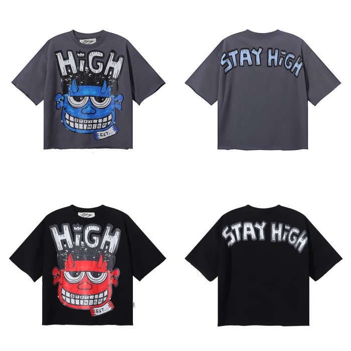 Cartoon Devil Face Print Tee 2 colors 28874559