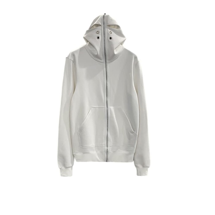 1:1 quality version Shark Shape Breathable Eyelet Zipper Hoodie 4 colors 28881163