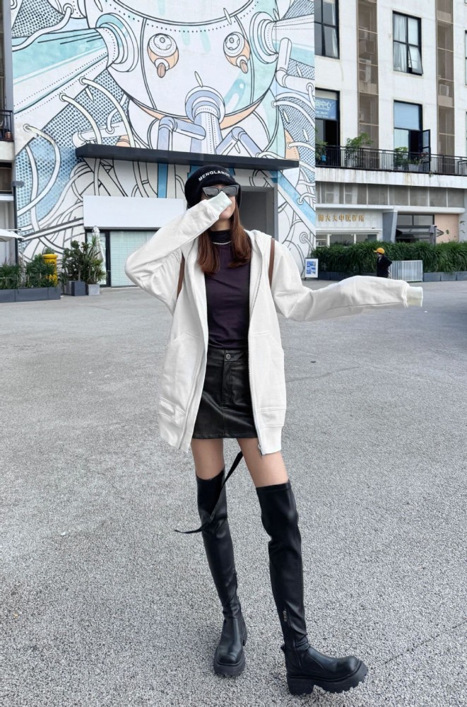 1:1 quality version Shark Shape Breathable Eyelet Zipper Hoodie 4 colors 28881163