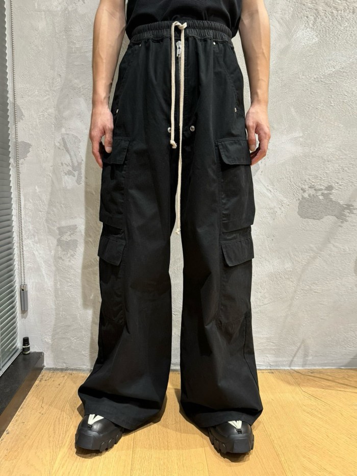 1:1 quality version Large Pocket Cargo Dark Wide-Leg Pants 28881164