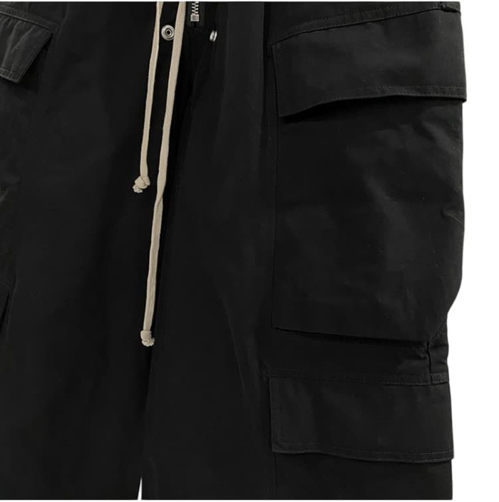 1:1 quality version Large Pocket Cargo Dark Wide-Leg Pants 28881164