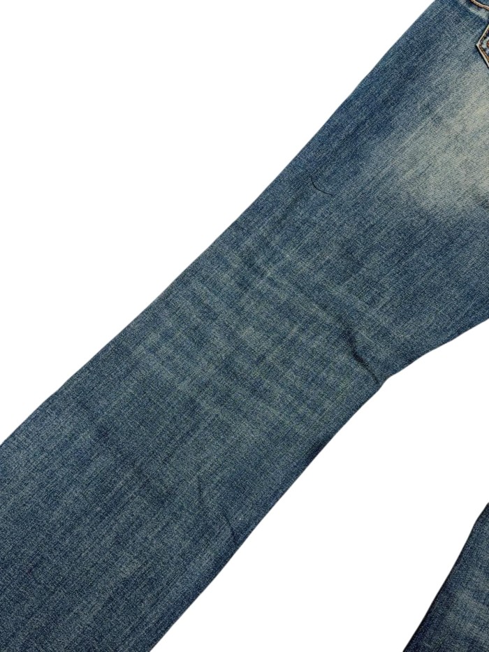1:1 quality version Side Black Silver Round Diamond Jeans 28883213
