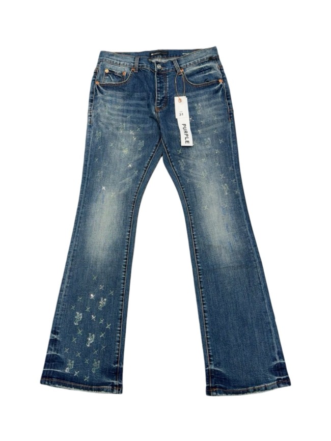 1:1 quality version Four-pointed Star Tiny Rhinestone Jeans 2 colors 28883214