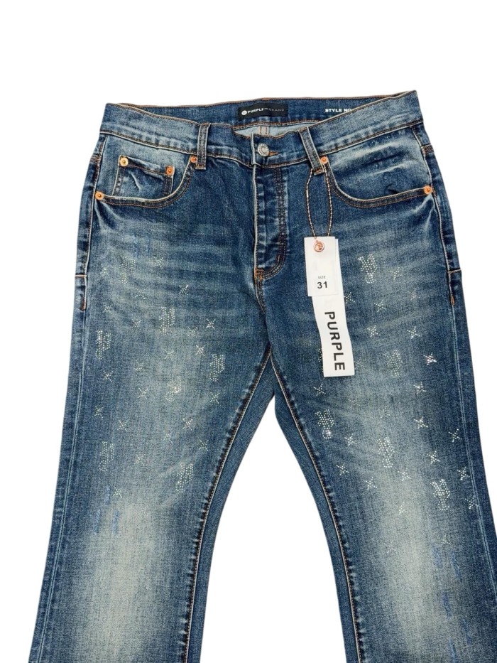 1:1 quality version Four-pointed Star Tiny Rhinestone Jeans 2 colors 28883214