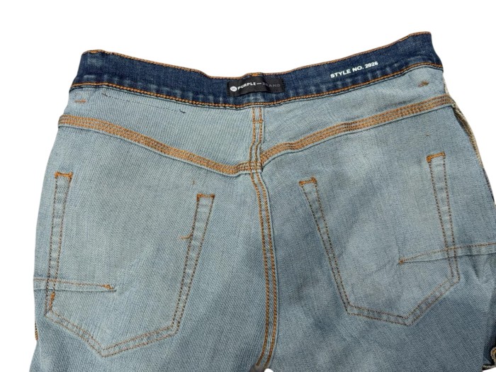 1:1 quality version Side Black Silver Round Diamond Jeans 28883213
