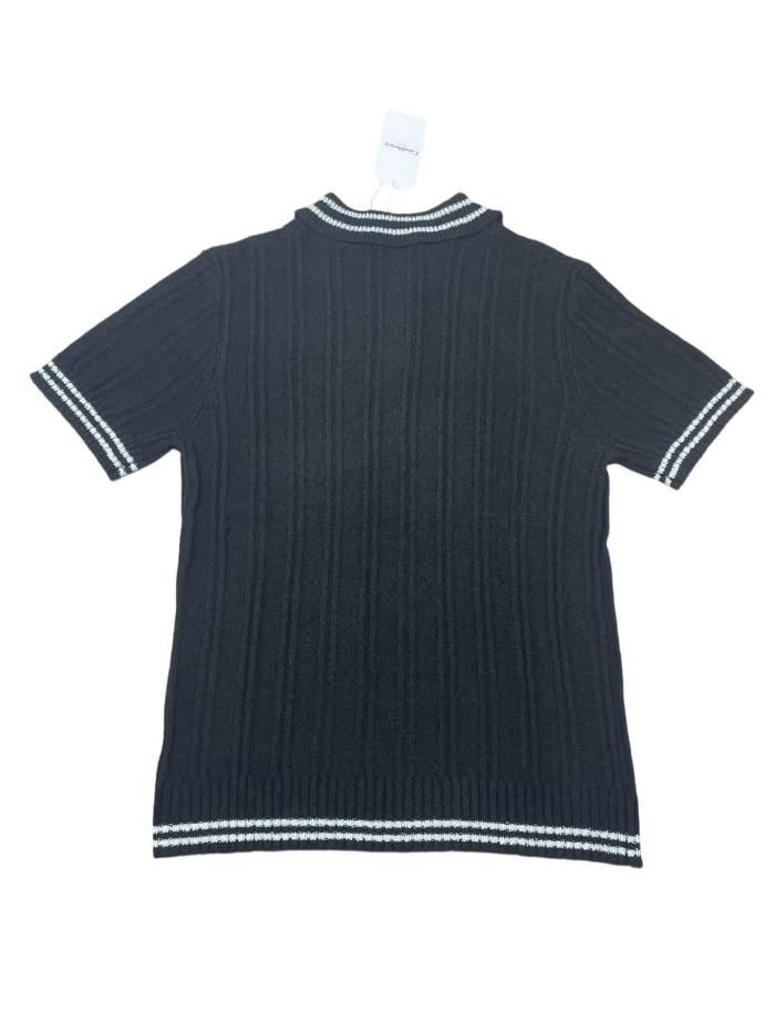 1:1 quality version Vertical Stripe Sweater Polo Shirt 28883274