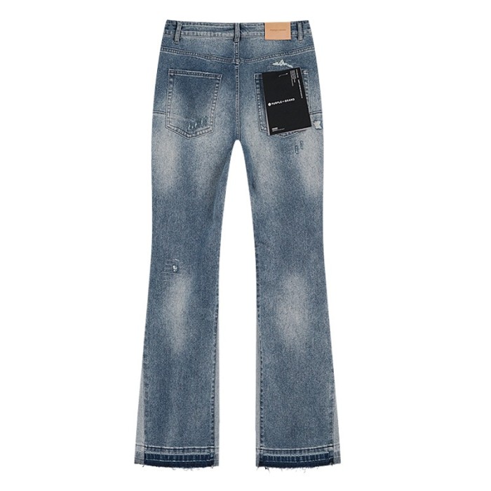1:1 quality version Ripped Stitch Oil Paint Micro Flare Jeans 28884588