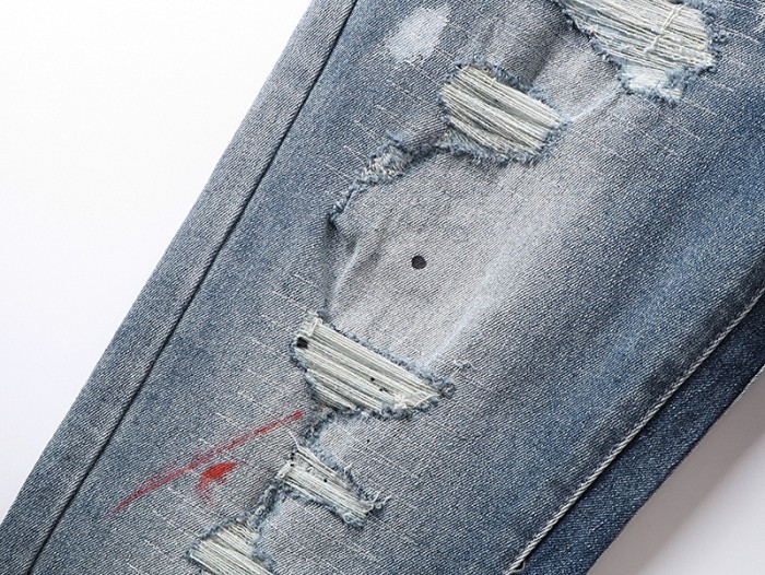 1:1 quality version Ripped Stitch Oil Paint Micro Flare Jeans 28884588