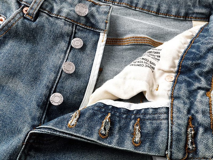 1:1 quality version Classic Logo Ripped White Dot Micro Flare Jeans 28884587