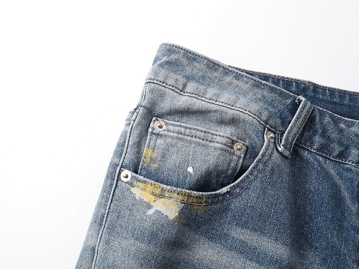 1:1 quality version Ripped Stitch Oil Paint Micro Flare Jeans 28884588