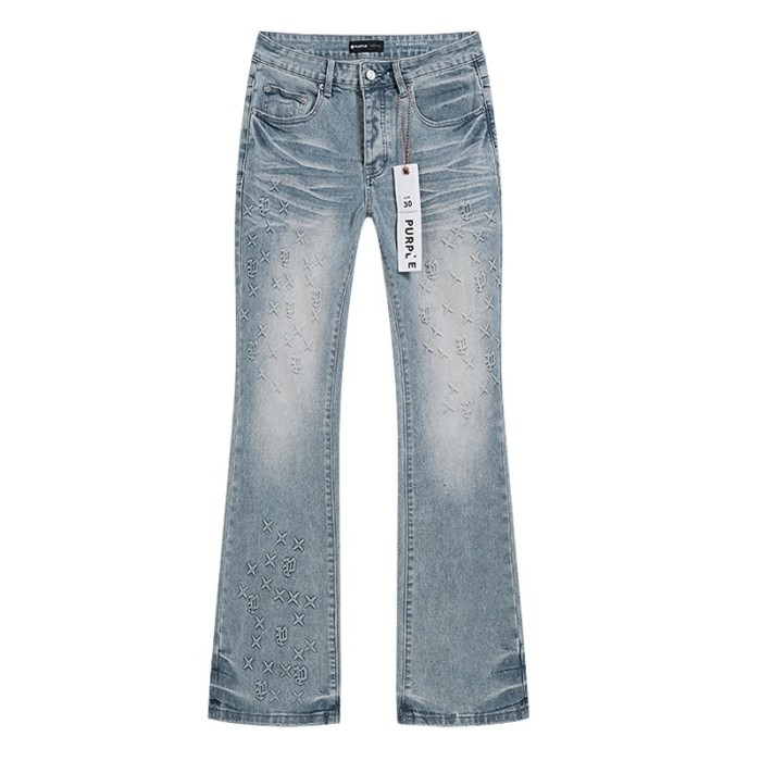 1:1 quality version Four-pointed Star Embroidery Micro Flare Jeans 28884590