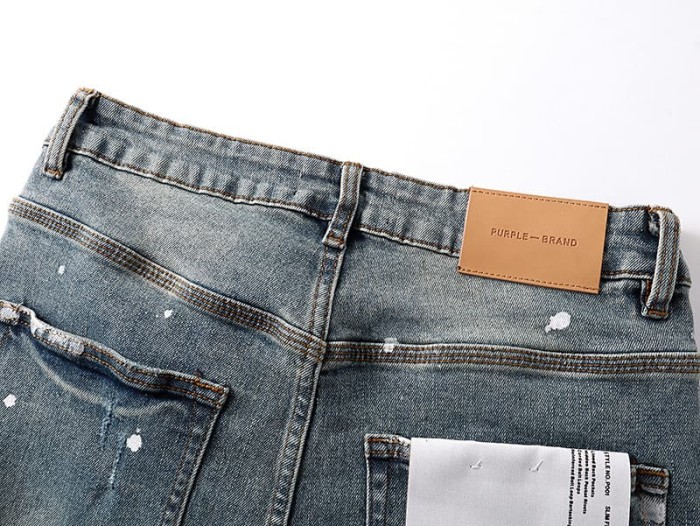 1:1 quality version Classic Logo Ripped White Dot Micro Flare Jeans 28884587