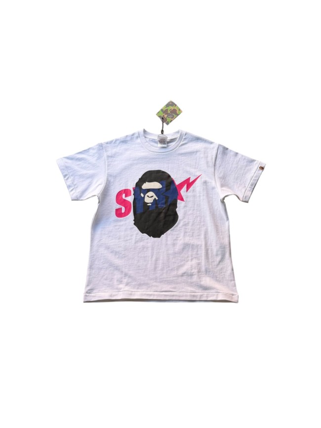 1:1 quality version BAPE x SYNA World Ape Head Lightning Bolt Print Tee 28886490