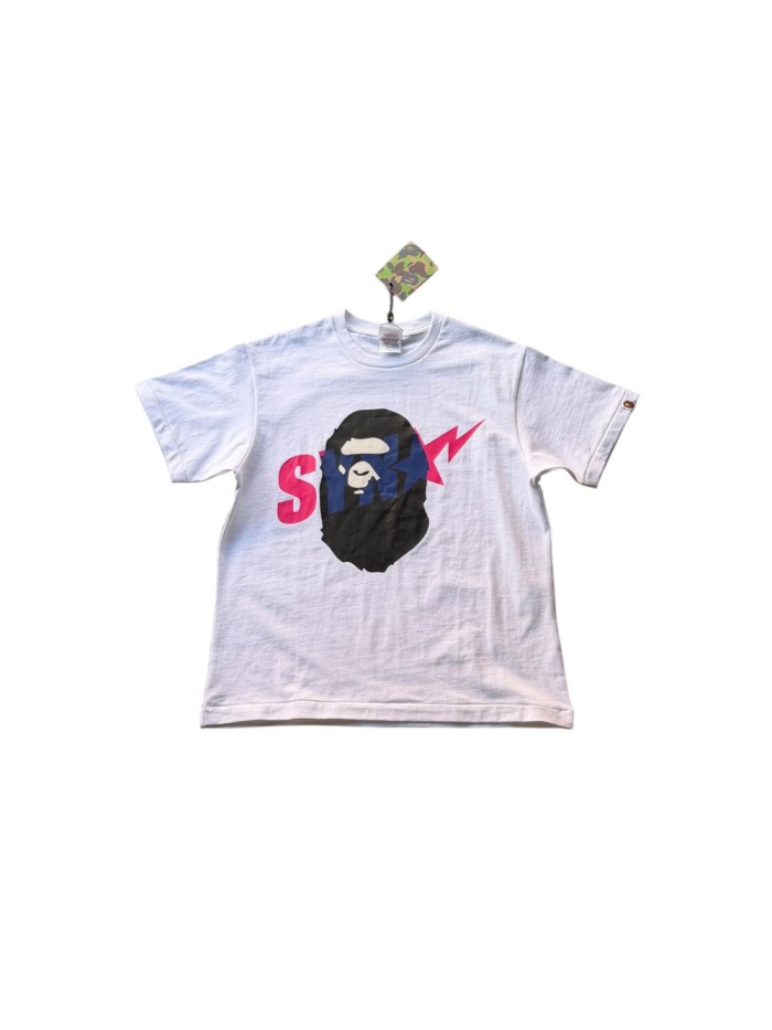 1:1 quality version BAPE x SYNA World Ape Head Lightning Bolt Print Tee 28886490