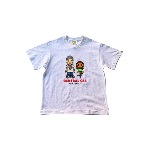 1:1 quality version BAPE × Spotify × SYNA Motorcycle Baby Milo Print Tee 2 colors 28886489