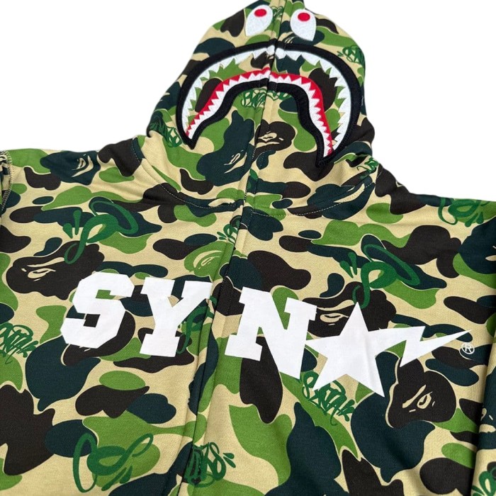 1:1 quality version BAPE x SYNA World Camo Zip Print Hoodie & Pants Set 2 colors 28886491