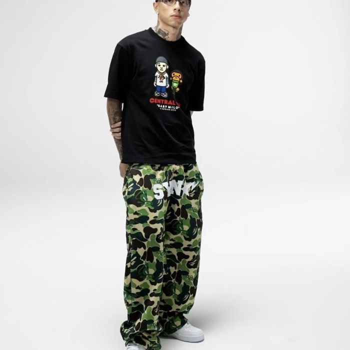 1:1 quality version BAPE × Spotify × SYNA Motorcycle Baby Milo Print Tee 2 colors 28886489