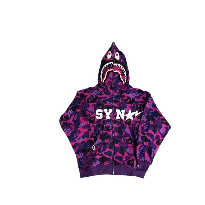 1:1 quality version BAPE x SYNA World Camo Zip Print Hoodie & Pants Set 2 colors 28886491