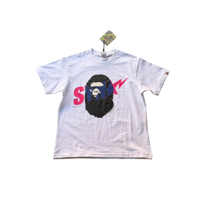1:1 quality version BAPE x SYNA World Ape Head Lightning Bolt Print Tee 28886490