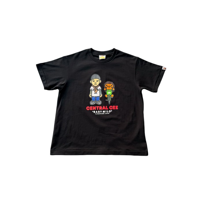 1:1 quality version BAPE × Spotify × SYNA Motorcycle Baby Milo Print Tee 2 colors 28886489
