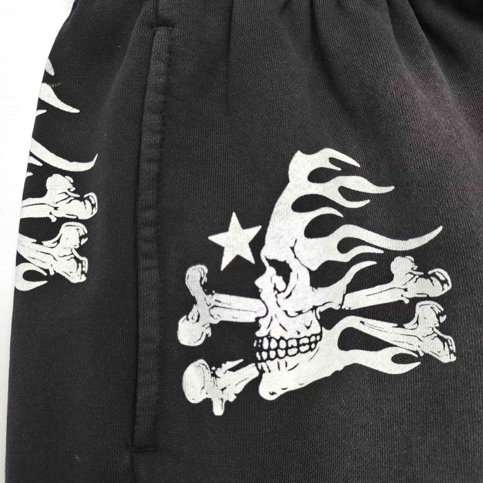 [Big & Tall for weights up to 260 lbs]1:1 quality version All-Over Skull Print Washed Shorts with NFC tag 28889901
