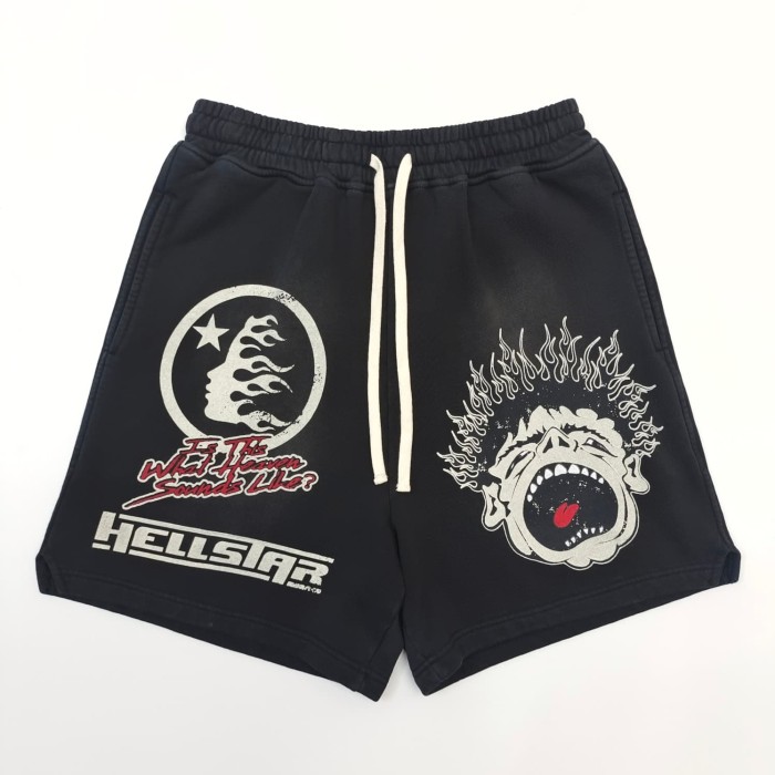 [Big & Tall for weights up to 260 lbs]1:1 quality version Scream Noise Print Washed Shorts with NFC tag 28889902