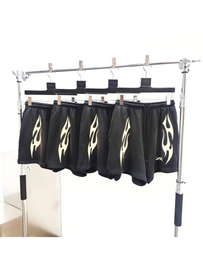 [Big & Tall for weights up to 260 lbs]1:1 quality version White Flame Print Washed Shorts with NFC tag 28889900