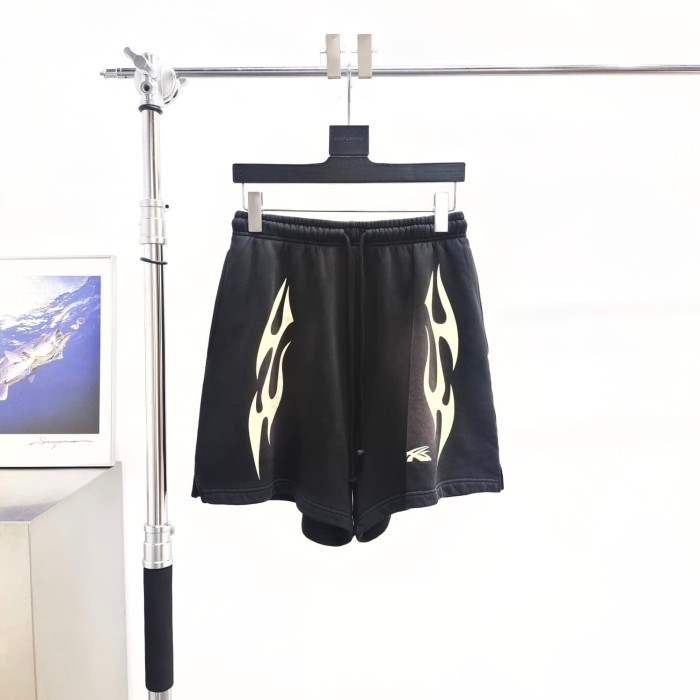 [Big & Tall for weights up to 260 lbs]1:1 quality version White Flame Print Washed Shorts with NFC tag 28889900