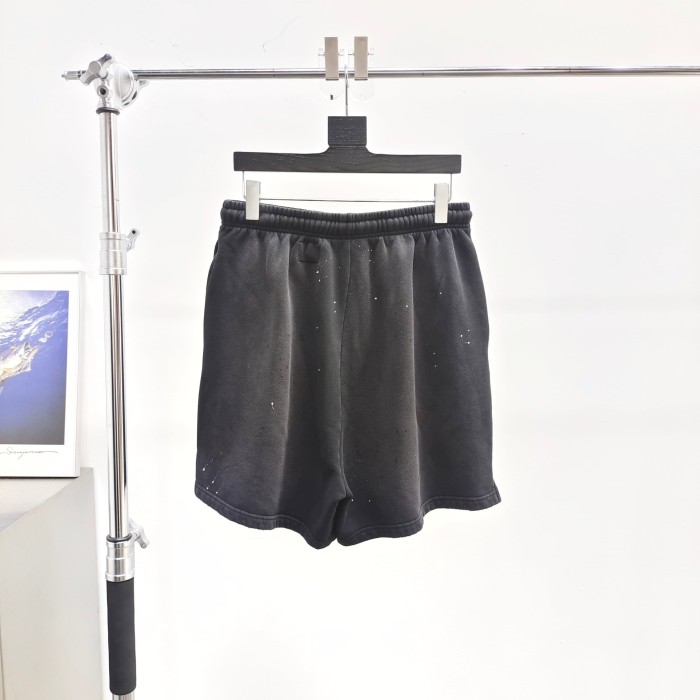 [Big & Tall for weights up to 260 lbs]1:1 quality version Flame Splash Ink Print Washed Shorts with NFC tag 28889899