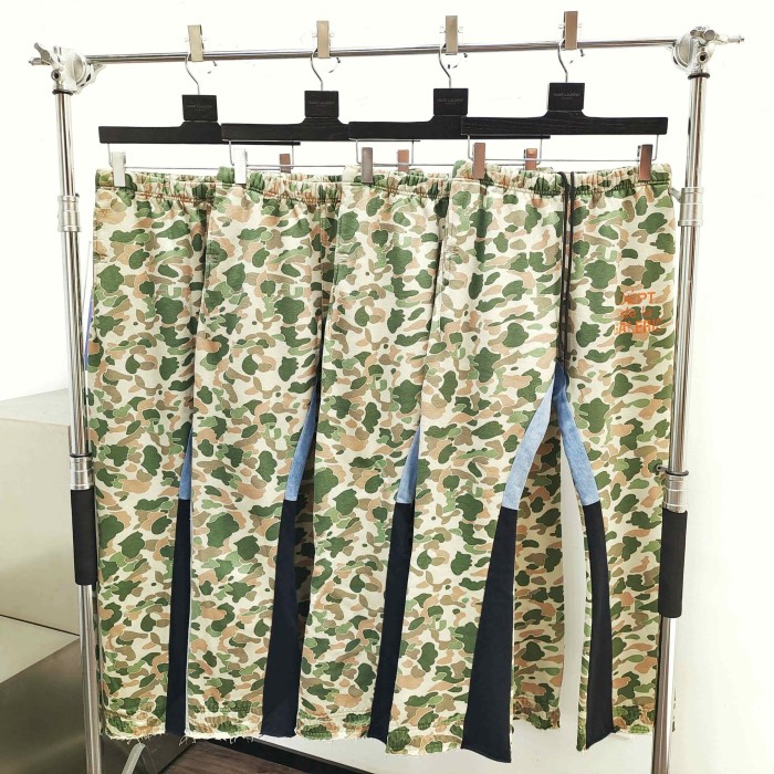 [Big & Tall for weights up to 260 lbs]1:1 quality version Leaf Camouflage Zipper Hoodie & Pants Set 28893167