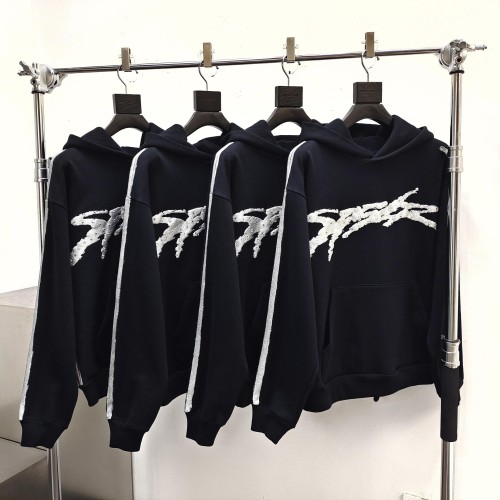 [Big & Tall for weights up to 220 lbs]1:1 quality version Silver Brush Rhinestone Black Hoodie & Pants Set 28893166