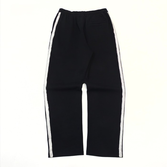 [Big & Tall for weights up to 220 lbs]1:1 quality version Silver Brush Rhinestone Black Hoodie & Pants Set 28893166