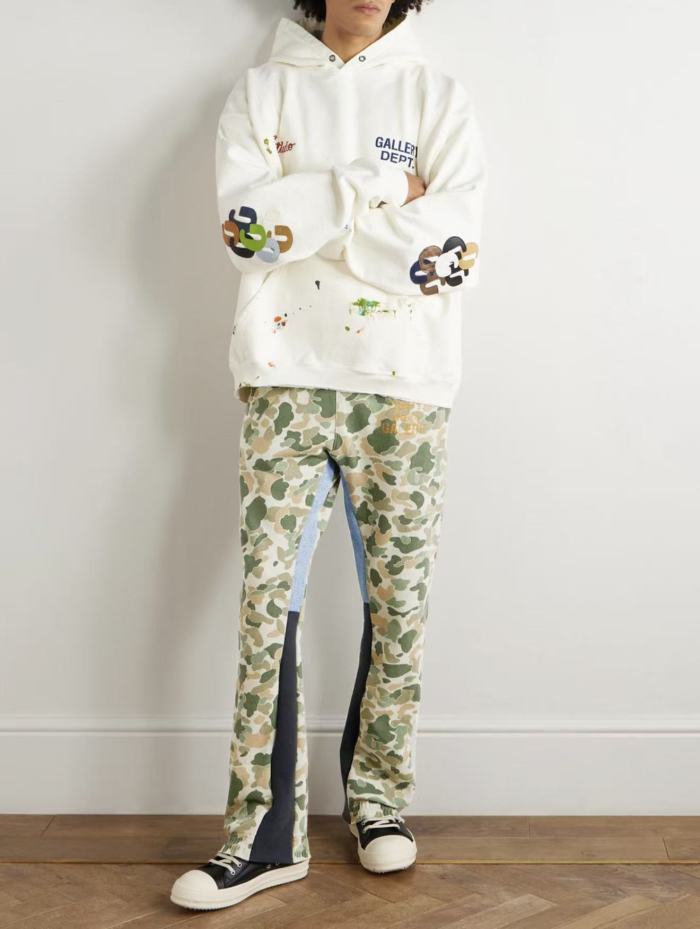 [Big & Tall for weights up to 260 lbs]1:1 quality version Leaf Camouflage Zipper Hoodie & Pants Set 28893167