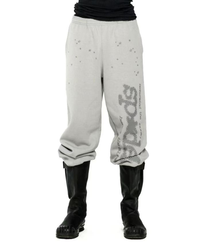 [Big & Tall for weights up to 220 lbs]1:1 quality version Grey Letter V2 Cloud Ash Hoodie & Pants Set 28893163