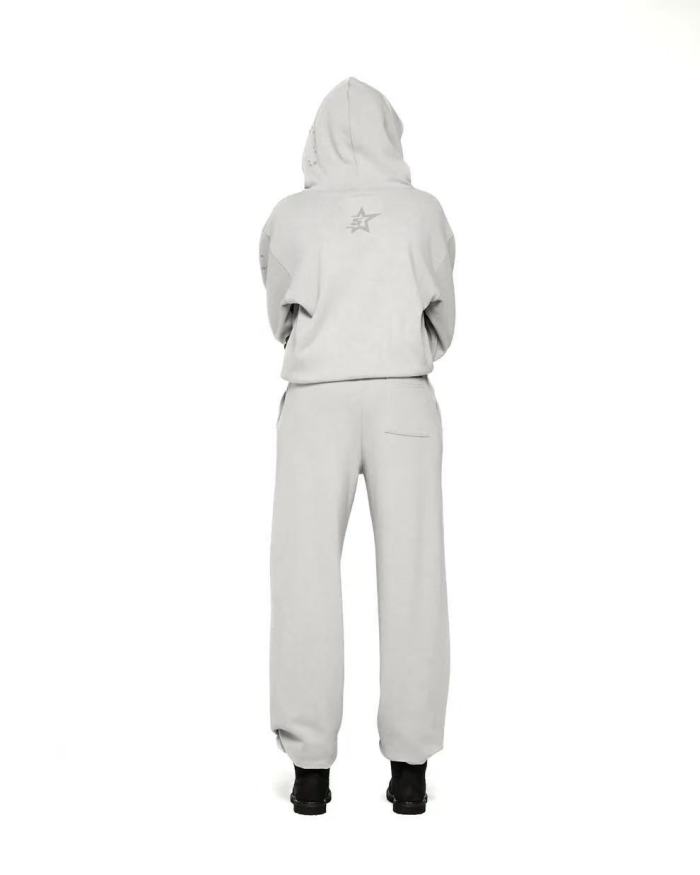 [Big & Tall for weights up to 220 lbs]1:1 quality version Grey Letter V2 Cloud Ash Hoodie & Pants Set 28893163
