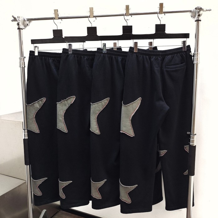 [Big & Tall for weights up to 220 lbs]1:1 quality version Grey Star Applique Zipper Hoodie & Pants Set 28893162