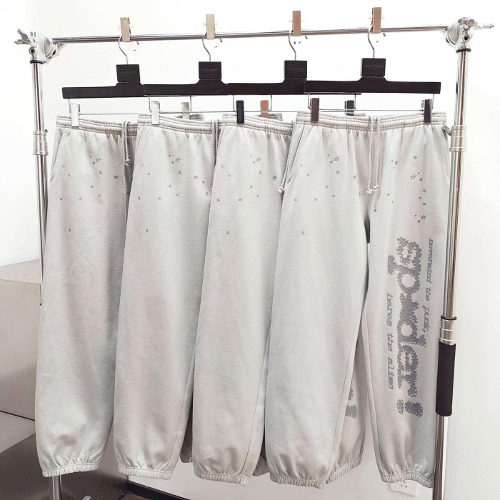 [Big & Tall for weights up to 220 lbs]1:1 quality version Grey Letter V2 Cloud Ash Hoodie & Pants Set 28893163