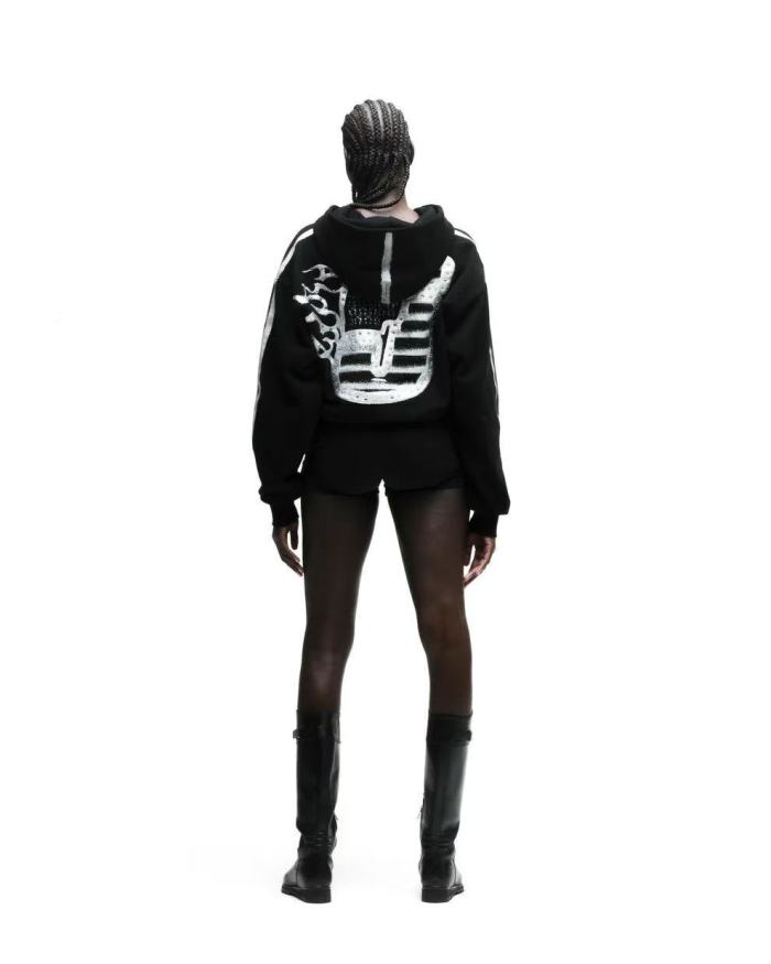 [Big & Tall for weights up to 220 lbs]1:1 quality version Silver Brush Rhinestone Black Hoodie & Pants Set 28893166