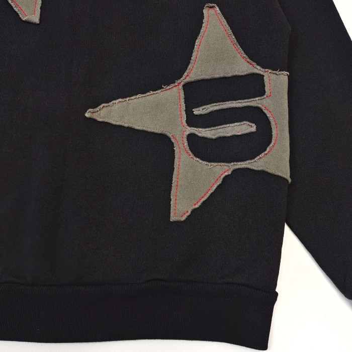 [Big & Tall for weights up to 220 lbs]1:1 quality version Grey Star Applique Zipper Hoodie & Pants Set 28893162
