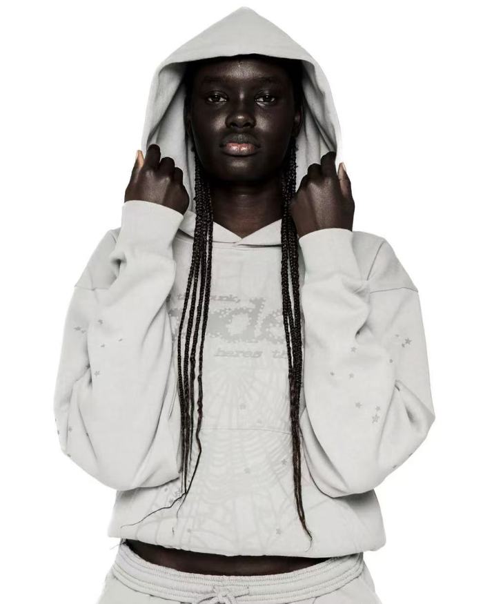 [Big & Tall for weights up to 220 lbs]1:1 quality version Grey Letter V2 Cloud Ash Hoodie & Pants Set 28893163