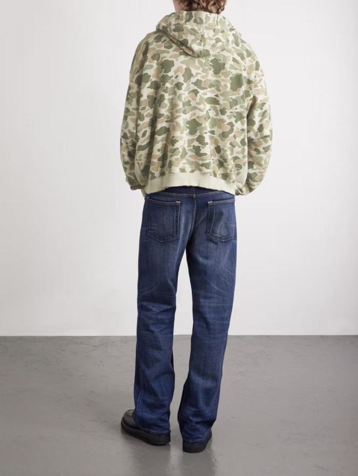 [Big & Tall for weights up to 260 lbs]1:1 quality version Leaf Camouflage Zipper Hoodie & Pants Set 28893167
