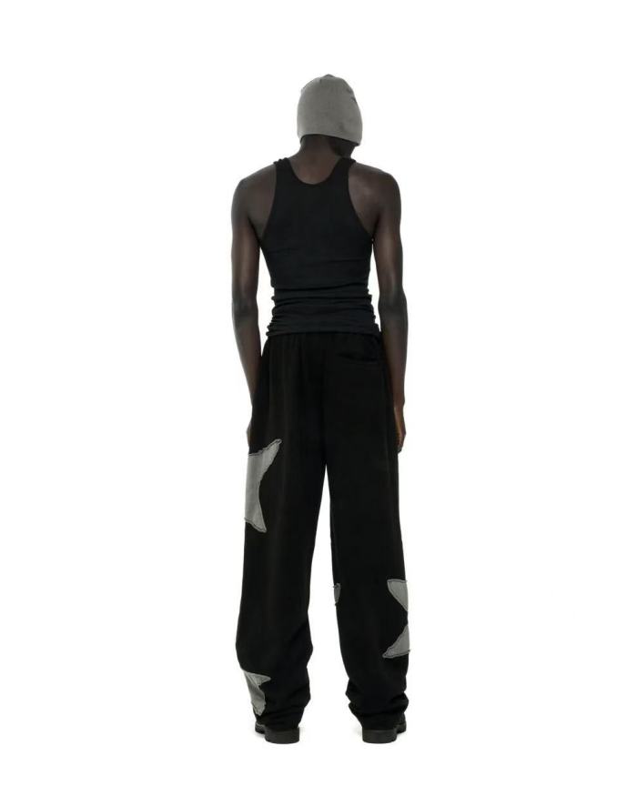[Big & Tall for weights up to 220 lbs]1:1 quality version Grey Star Applique Zipper Hoodie & Pants Set 28893162