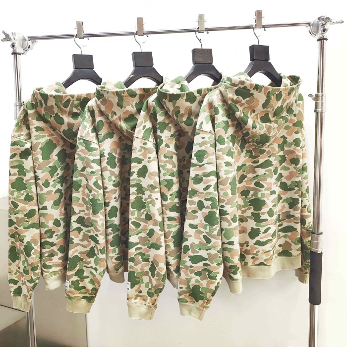 [Big & Tall for weights up to 260 lbs]1:1 quality version Leaf Camouflage Zipper Hoodie & Pants Set 28893167