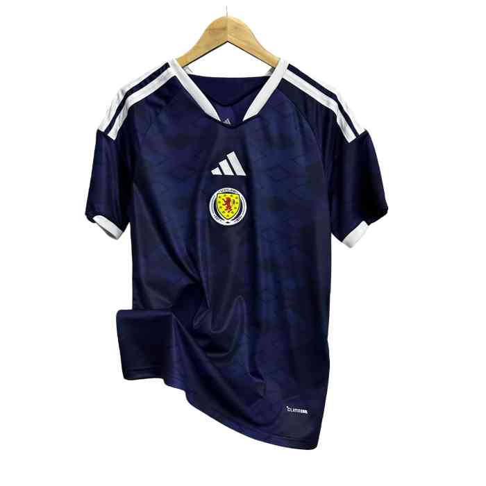 2026/2027 Navy Blue with Rhombus Jacquard Pattern Scotland Home Replica Jersey 28898427