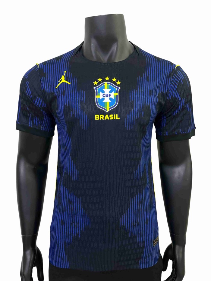 2026/2027 Blue Black Gradient Brazil Away Authentic Jersey 28898444