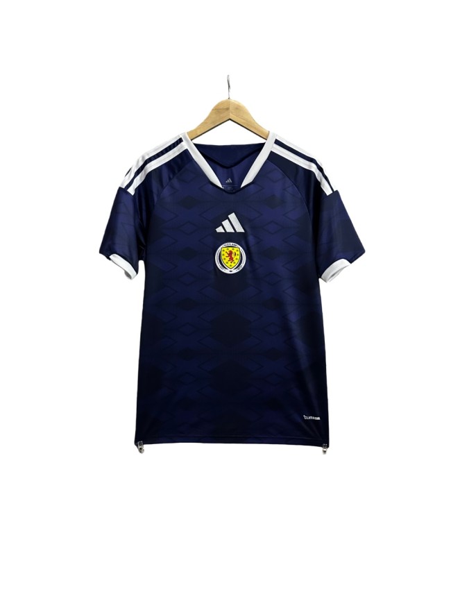 2026/2027 Navy Blue with Rhombus Jacquard Pattern Scotland Home Replica Jersey 28898427