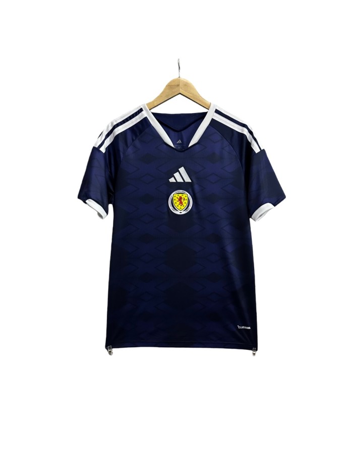 2026/2027 Navy Blue with Rhombus Jacquard Pattern Scotland Home Replica Jersey 28898427